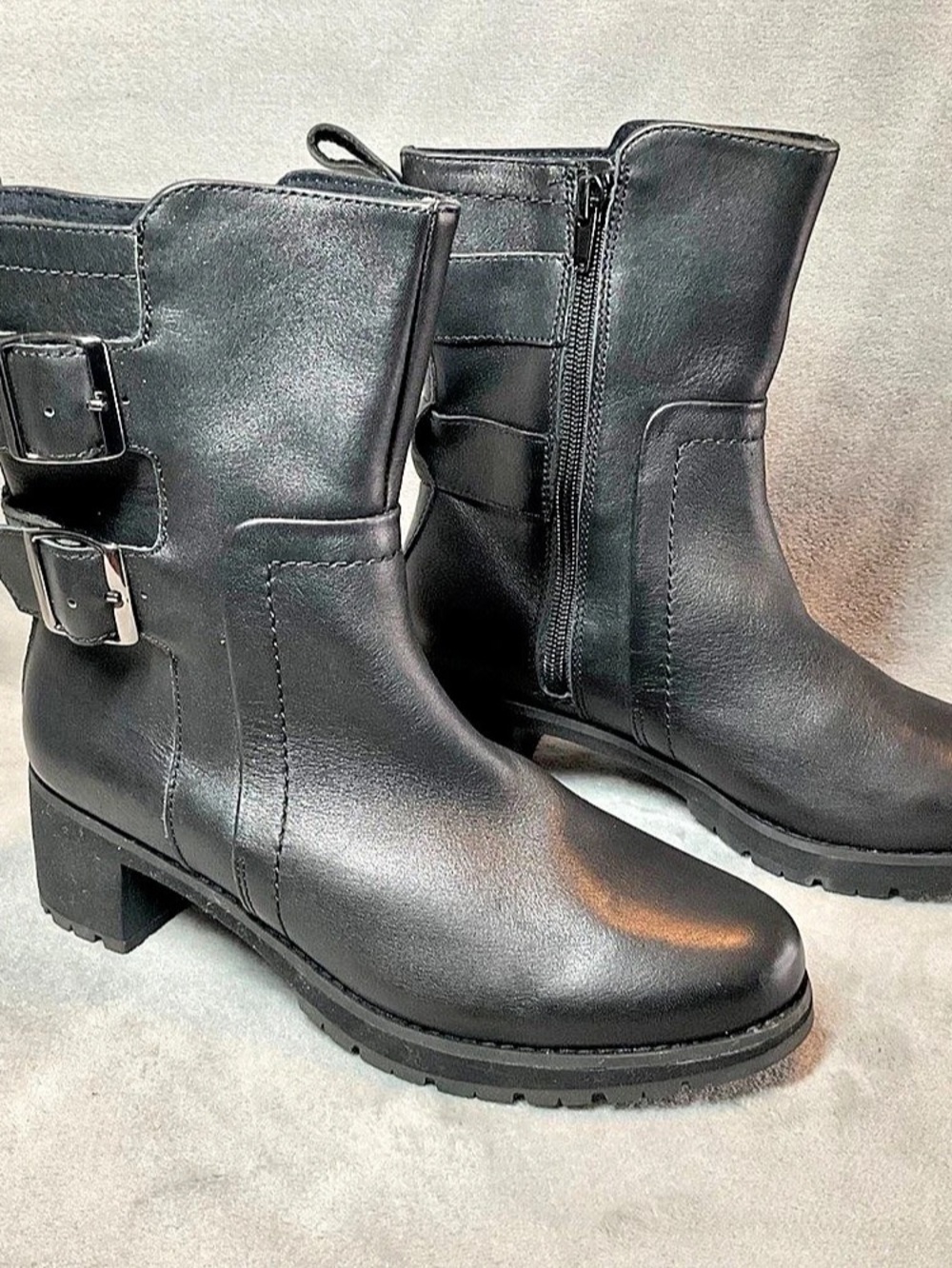 New Munro MOTO M613281 Black Ankle Boots 5.5